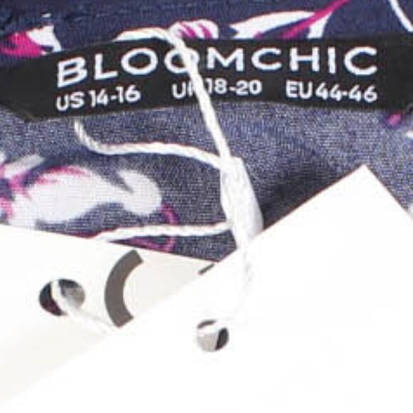 Bloomchic Ditsy Floral Pleated Cuffs Blouse, 1X, NWT - Picture 5 of 6